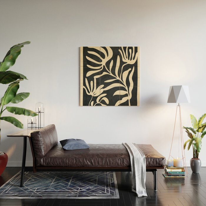 Minimal Abstract Art Plant 1 Wood Wall Art Gallery Image 2