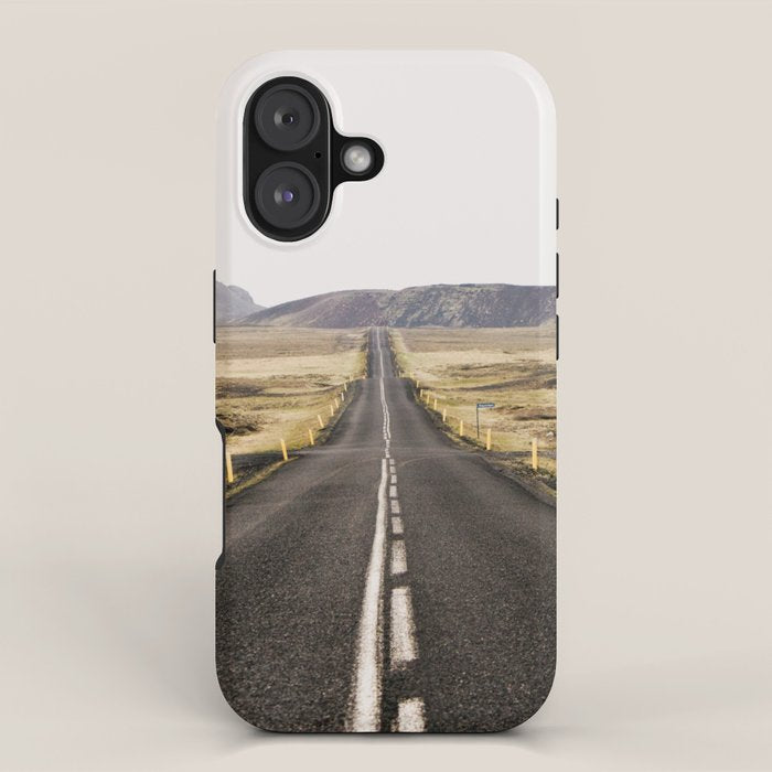 Lost Highway - Iceland Landscape, Travel Photography iPhone Case Gallery Image 1