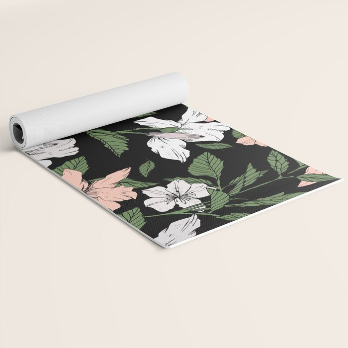 Flowers in the tropical night Yoga Mat Gallery Image 2