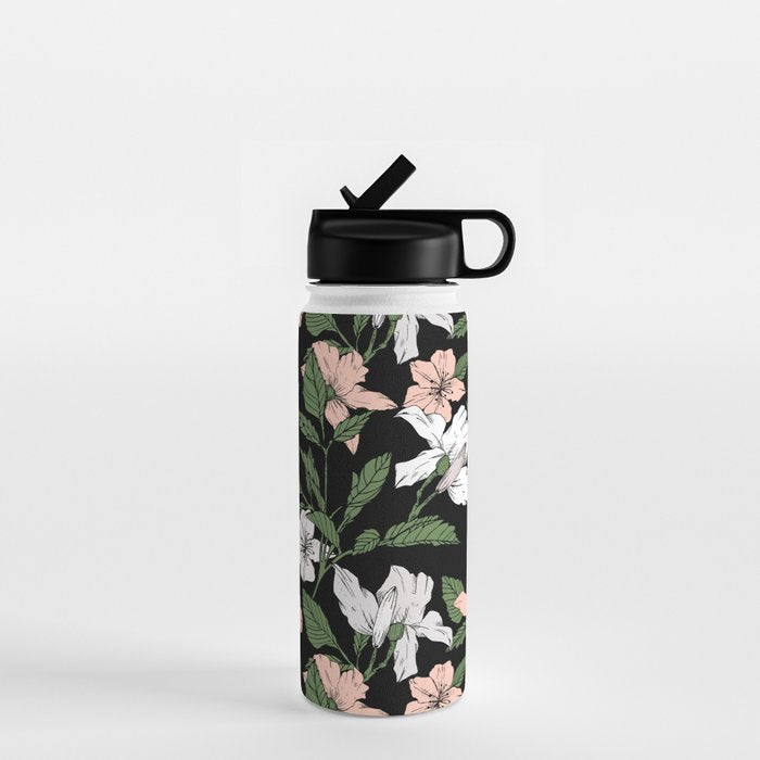 Flowers in the tropical night Water Bottle Gallery Image 1