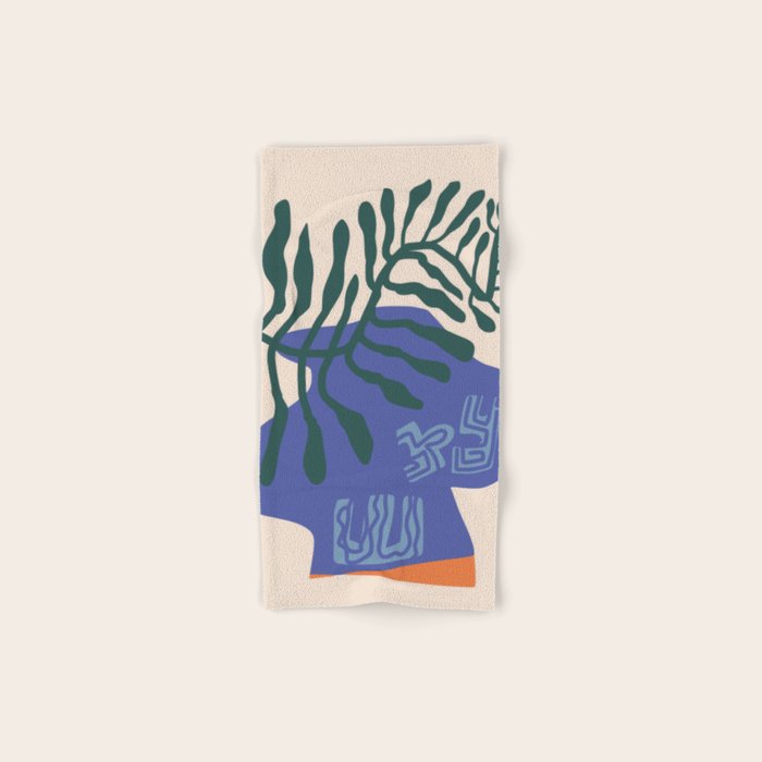 Greek vase with fern Bath Towel Gallery Image 1
