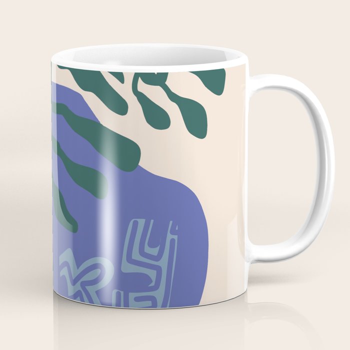 Greek vase with fern Coffee Mug Gallery Image 1