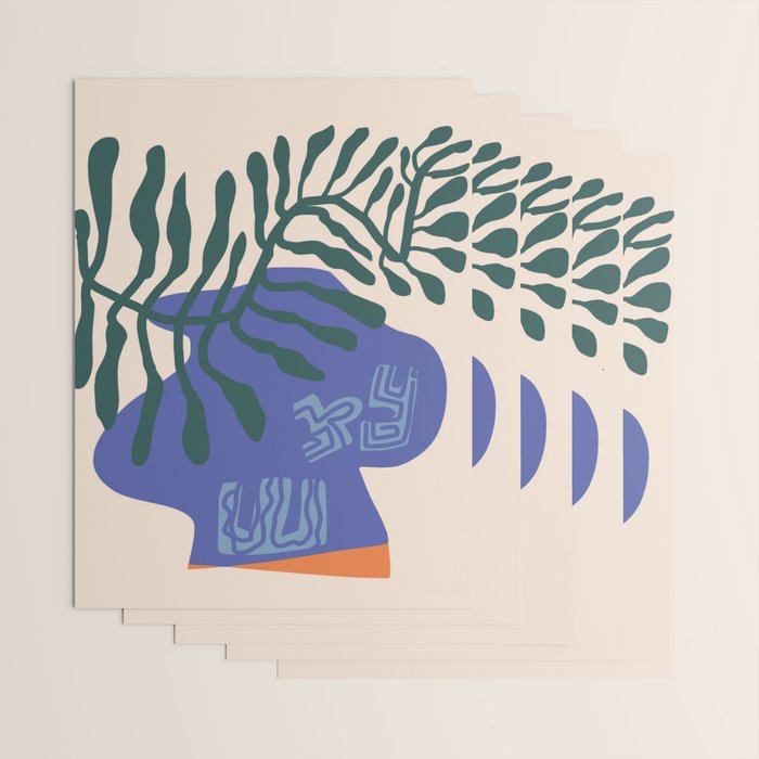 Greek vase with fern Wrapping Paper Gallery Image 3