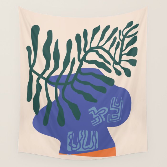 Greek vase with fern Wall Tapestry Gallery Image 4