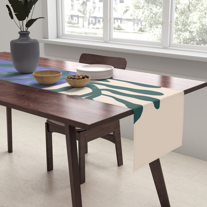 Greek vase with fern Table Runner Gallery Image 2