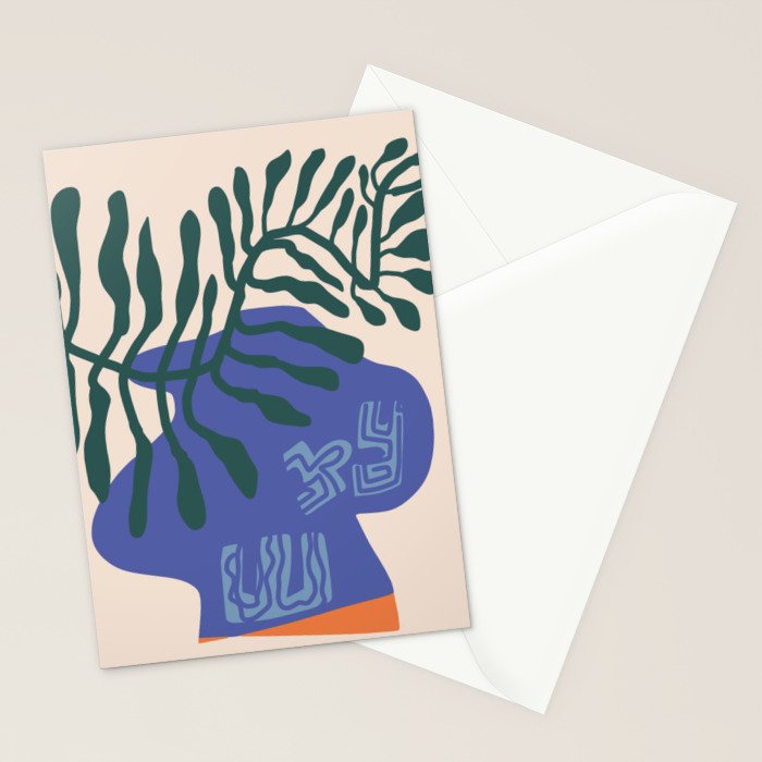 Greek vase with fern Stationery Card Gallery Image 2