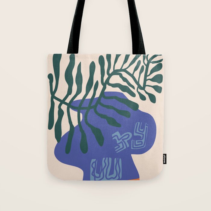 Greek vase with fern Tote Bag Gallery Image 1