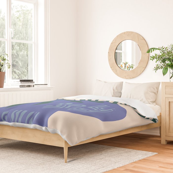 Greek vase with fern Duvet Cover Gallery Image 2