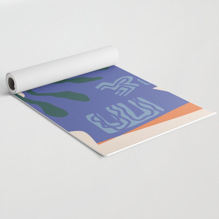 Greek vase with fern Yoga Mat Gallery Image 2