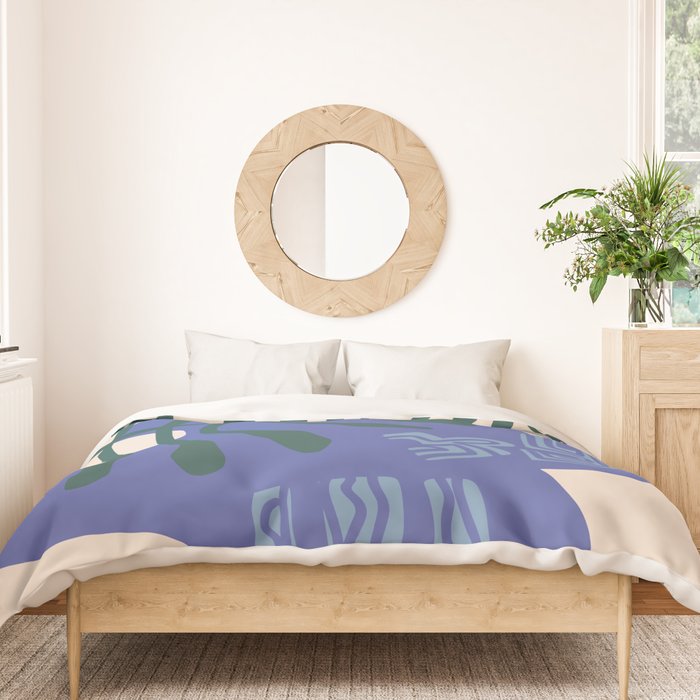 Greek vase with fern Duvet Cover Gallery Image 3