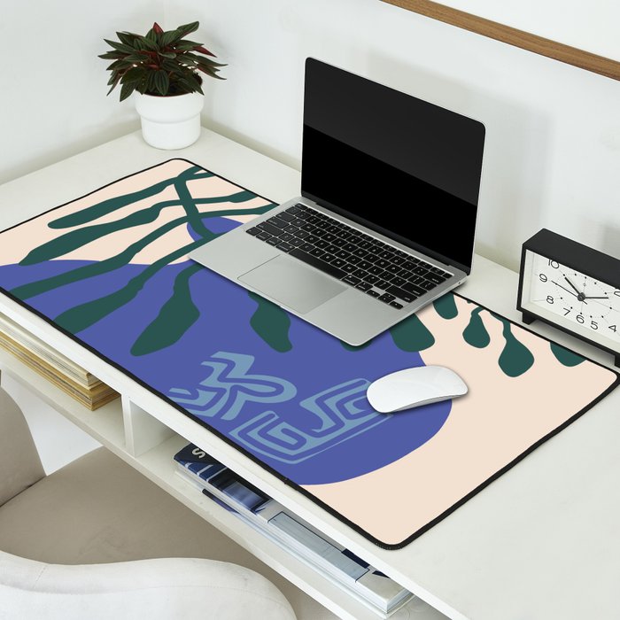 Greek vase with fern Desk Mat Gallery Image 2