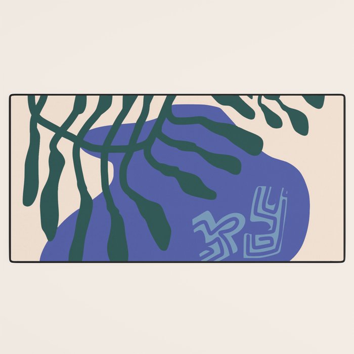 Greek vase with fern Desk Mat Gallery Image 3