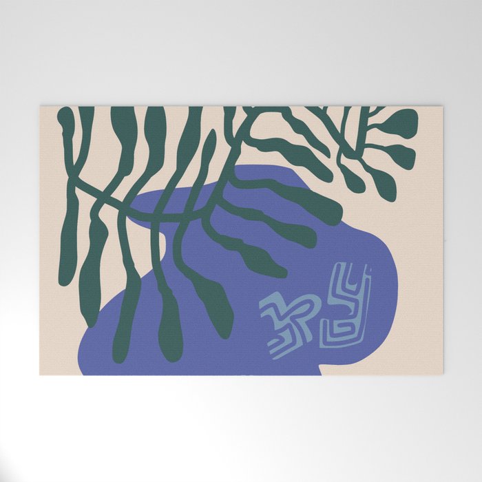 Greek vase with fern Welcome Mat Gallery Image 1