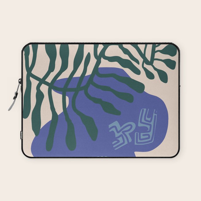 Greek vase with fern Laptop Sleeve Gallery Image 1