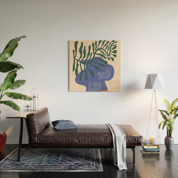 Greek vase with fern Wood Wall Art Gallery Image 2