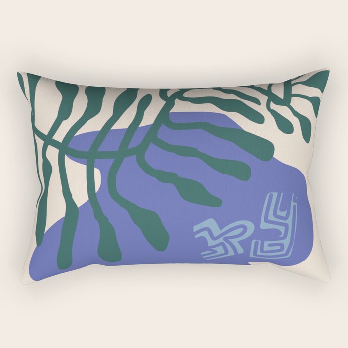 Greek vase with fern Rectangular Pillow Gallery Image 2