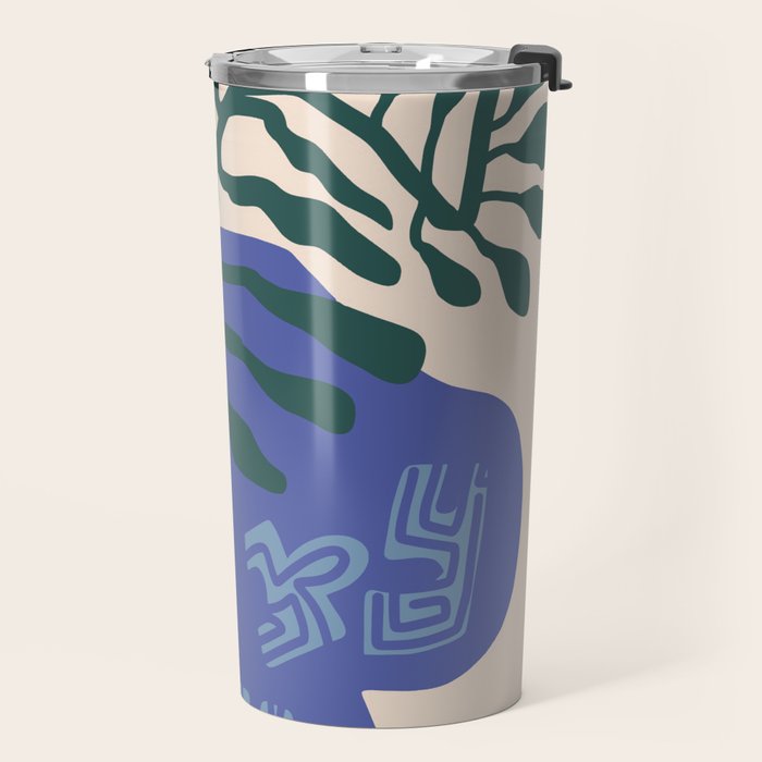 Greek vase with fern Travel Mug Gallery Image 2