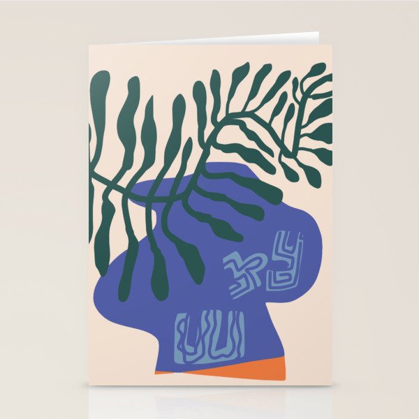 Greek vase with fern Stationery Card Gallery Image 1