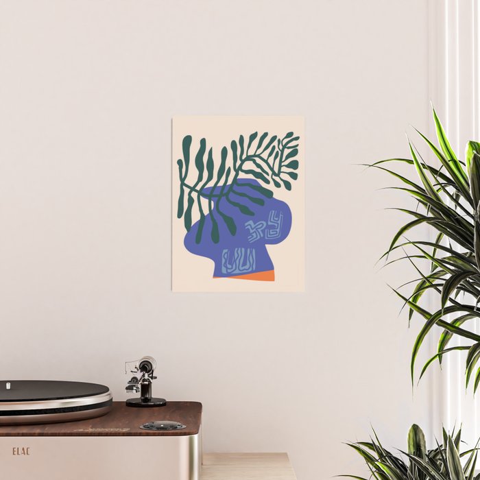 Greek vase with fern Poster Gallery Image 2