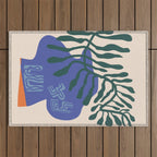 Greek vase with fern Outdoor Rug Gallery Image 1
