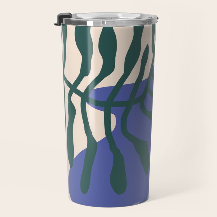 Greek vase with fern Travel Mug Gallery Image 3