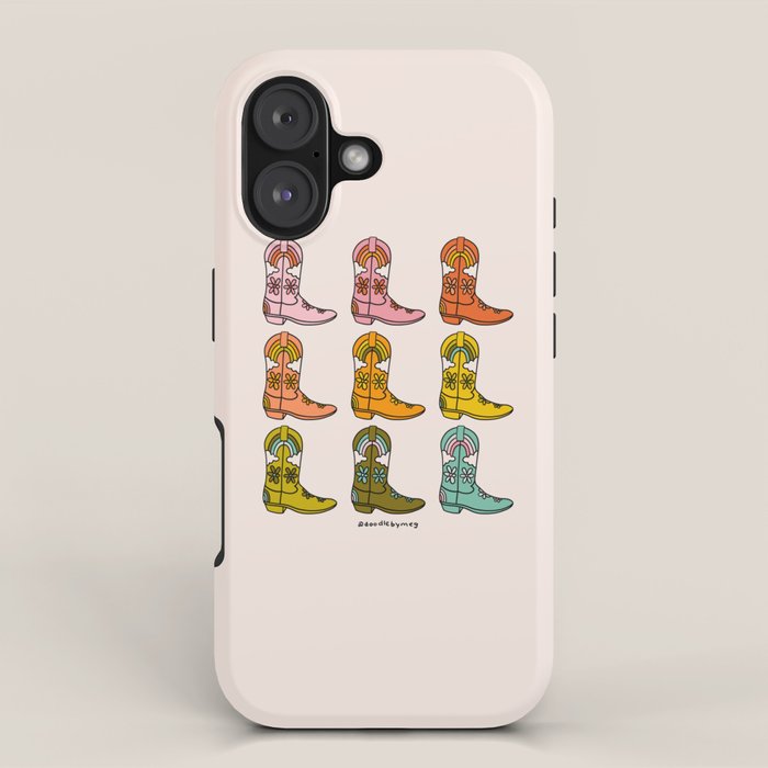 Rainbow Cowboy Boots iPhone Case Gallery Image 1