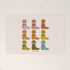 Rainbow Cowboy Boots Welcome Mat Gallery Image 1