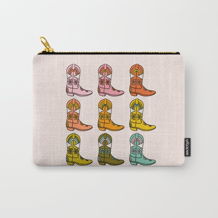 Rainbow Cowboy Boots Carry All Pouch Gallery Image 1
