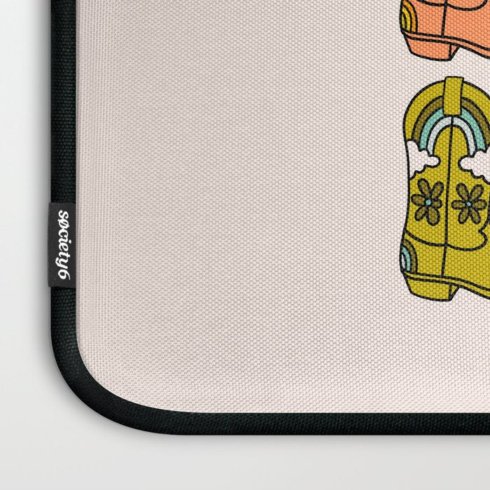 Rainbow Cowboy Boots Laptop Sleeve Gallery Image 3