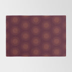 Boho Summer Sun Pattern XIII Dark Maroon Red Rug Gallery Image 2