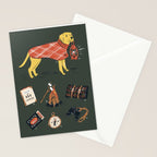 Vintage Camping Labrador Dog  Stationery Card Gallery Image 2