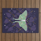 Night Trellis (Luna Moth) Outdoor Rug Gallery Image 1