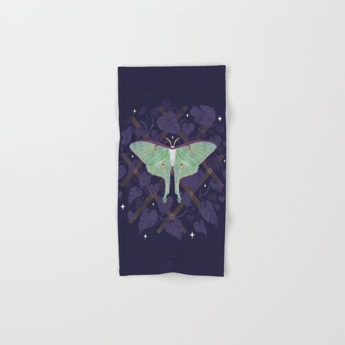 Night Trellis (Luna Moth) Bath Towel Gallery Image 1