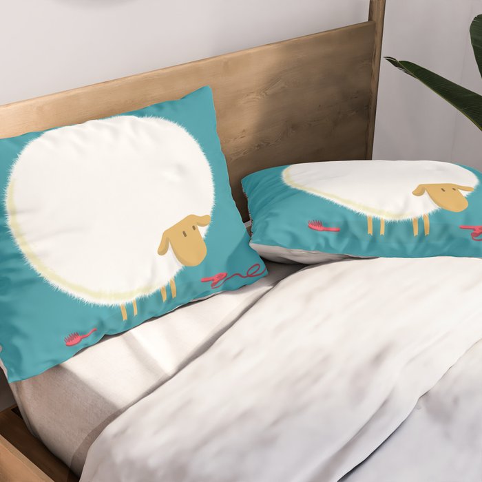 Fluffy Sheep Pillow Sham Gallery Image 2
