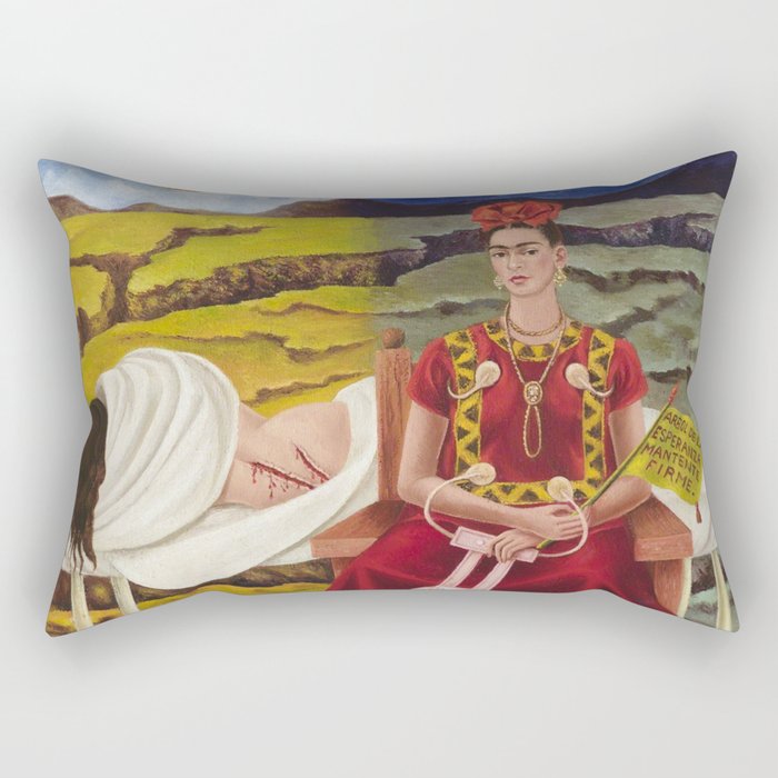 Frida Kahlo Tree of Hope 1946 Rectangular Pillow Gallery Image 1