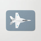 F-18 Super Hornet Jet Aircraft - Slate Bath Mat Gallery Image 1