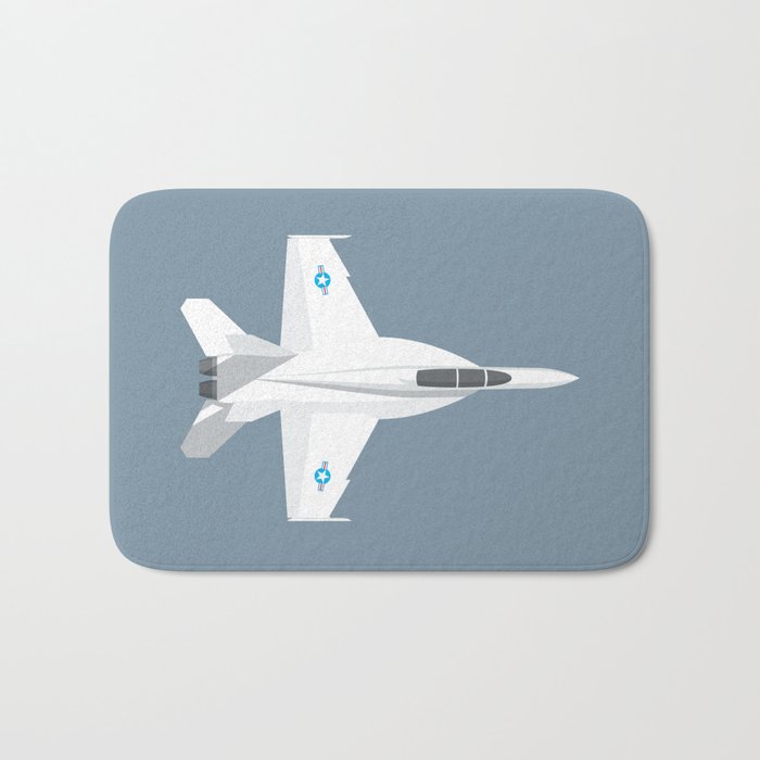 F-18 Super Hornet Jet Aircraft - Slate Bath Mat Gallery Image 1