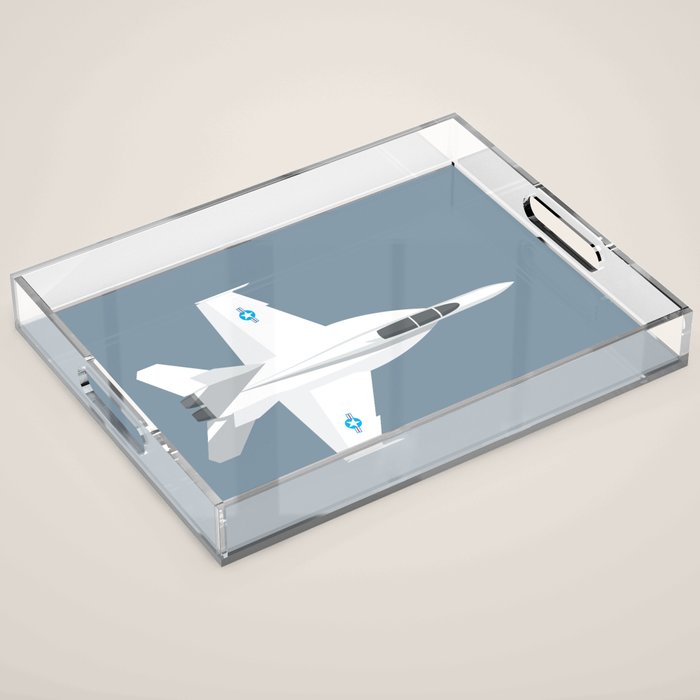 F-18 Super Hornet Jet Aircraft - Slate Acrylic Tray Gallery Image 1