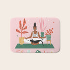 Cats and Yoga Bath Mat Gallery Image 1