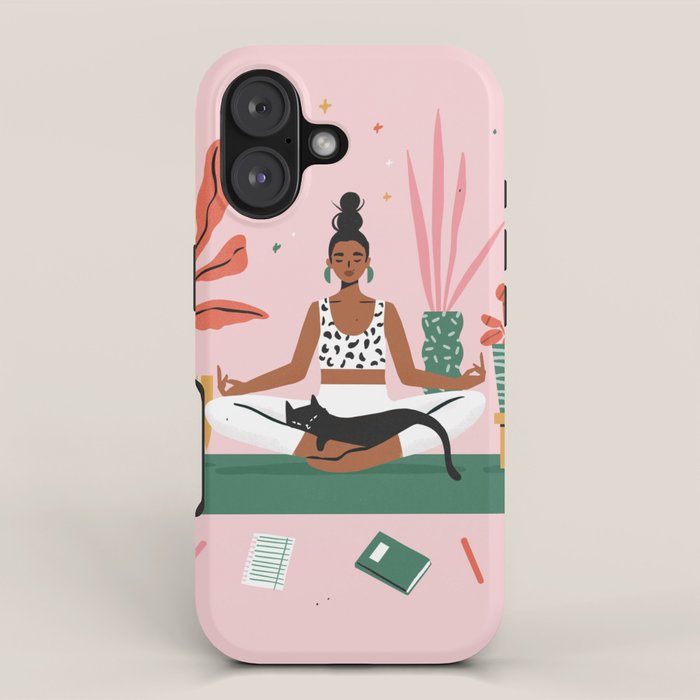 Cats and Yoga iPhone Case Gallery Image 1
