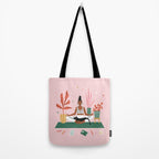 Cats and Yoga Tote Bag Gallery Image 2
