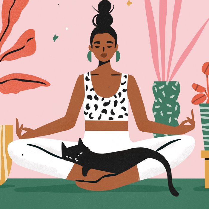 Cats and Yoga Coffee Mug Gallery Image 2