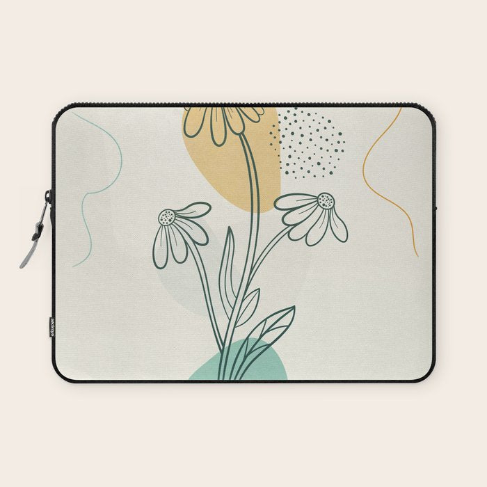 Little Line Flowers 2 Laptop Sleeve Gallery Image 1