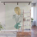 Little Line Flowers 2 Wall Mural Gallery Image 1