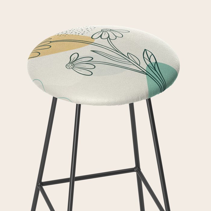 Little Line Flowers 2 Stool Gallery Image 2