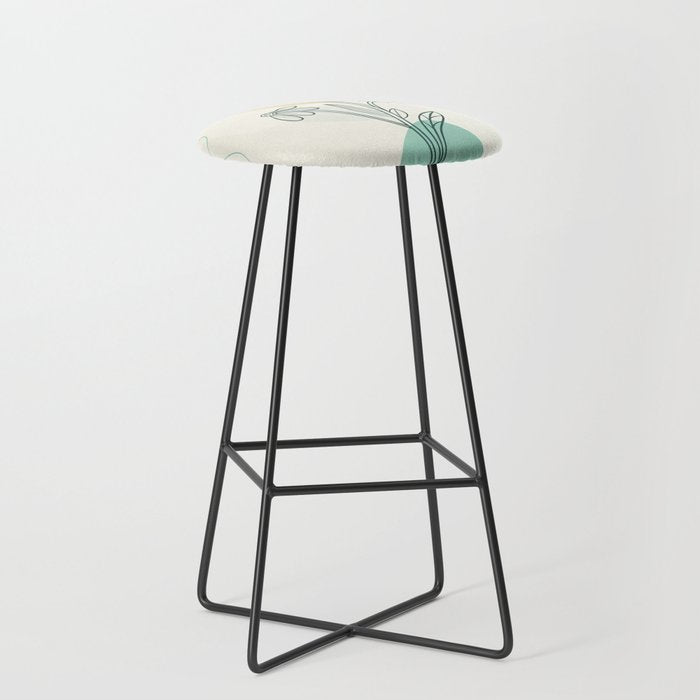 Little Line Flowers 2 Stool Gallery Image 1