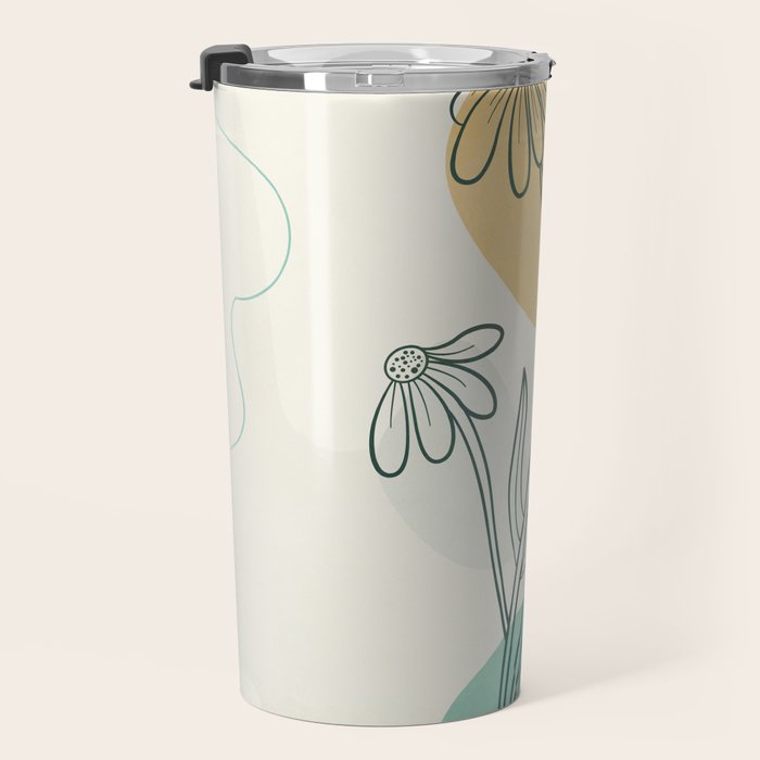 Little Line Flowers 2 Travel Mug Gallery Image 3
