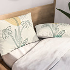 Little Line Flowers 2 Pillow Sham Gallery Image 2