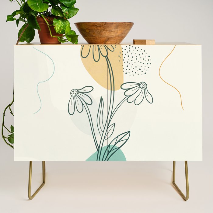 Little Line Flowers 2 Credenza Gallery Image 1