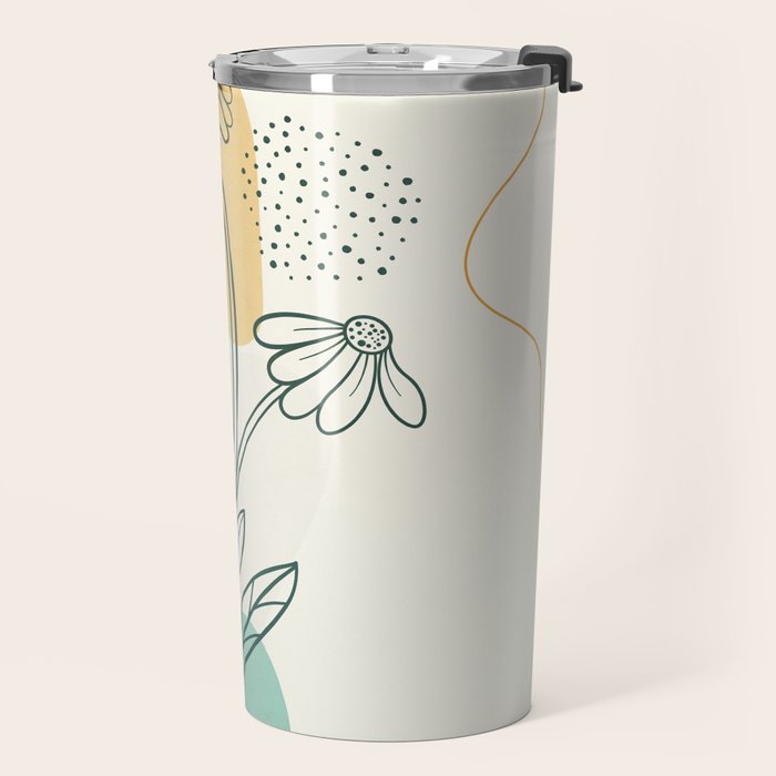 Little Line Flowers 2 Travel Mug Gallery Image 2